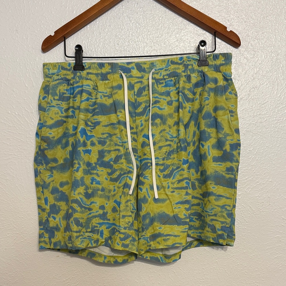 Stylish Lululemon Blue and Green Men's Swim Shorts